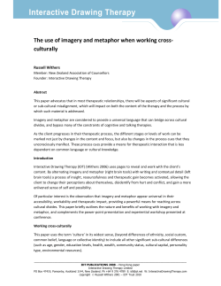 (2008). The use of imagery and metaphor when working cross