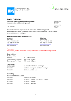 Traffic Guidelines - The International Dental Show