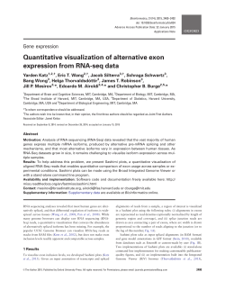 Quantitative visualization of alternative exon