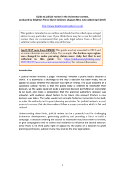 DOWNLOAD guide to judicial review in the incinerator