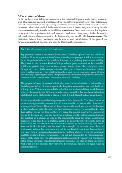 5. The structure of clauses So far we have been talking of sentences