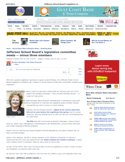 Jefferson School Board`s legislative committee meets -