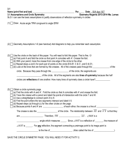 3.1 Circle Symmetry 100413