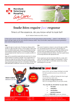 Snake bites require fast response