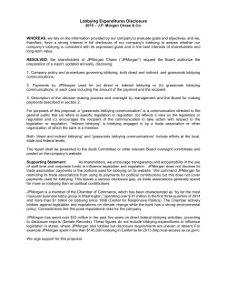 Lobbying Expenditures Disclosure