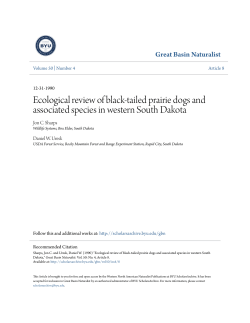 Ecological review of black-tailed prairie dogs and associated