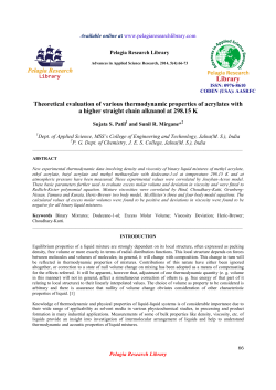 Theoretical evaluation of various thermodynamic