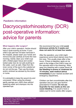 (DCR) post-operative information