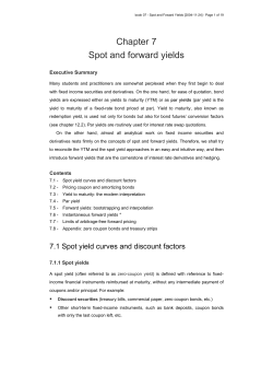 Chapter 7 Spot and forward yields