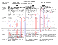 STRUCTURAL BREAKDOWN: STORY ANALYSIS: &ldquo;THE LION KING