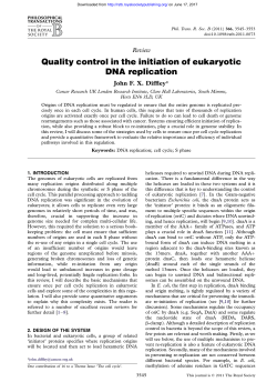 Quality control in the initiation of eukaryotic DNA replication
