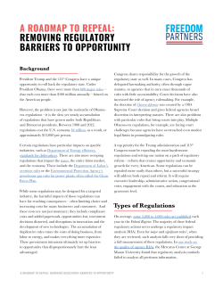 Roadmap to Repeal - Freedom Partners