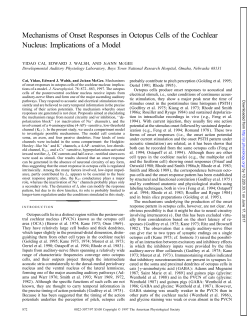 Mechanisms of Onset Responses in Octopus Cells of the Cochlear