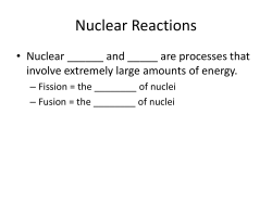 Nuclear Reactions