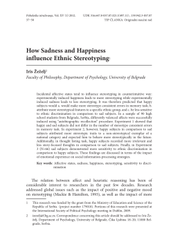 Psiholoska istrazivanja 2012