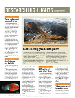 Landslide triggered earthquakes