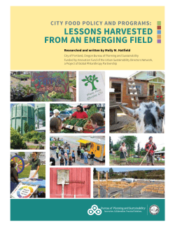 lessons HaRvested FRoM an eMeRging Field