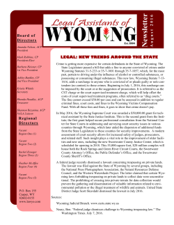 LAW Newsletter - Legal Assistants of Wyoming