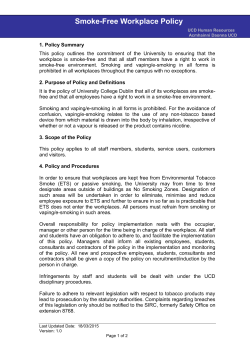Smoke-Free Workplace Policy