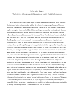 No Love for Singer: The Inability of Preference Utilitarianism to