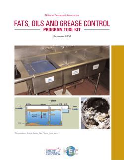 FOG Tool Kit - Food Service Resources