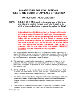 Inmate Petition for Mandamus Form