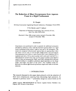 The Reduction of Blast Overpressures from Aqueous Foam in a