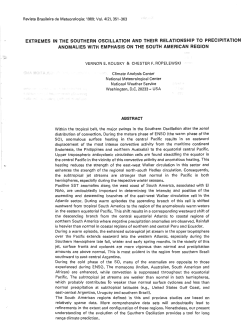 EXTREMES IN THE SOUTHERN OSCILLATION ANO THEIR
