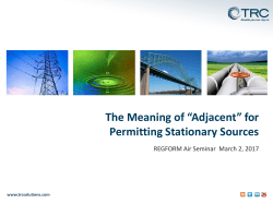 The Meaning of &ldquo;Adjacent&rdquo; for Permitting Stationary Sources