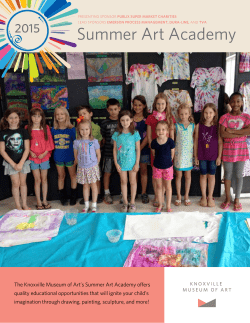 Summer Art Academy - Knoxville Museum of Art