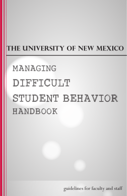 difficult student behavior - Dean of Students
