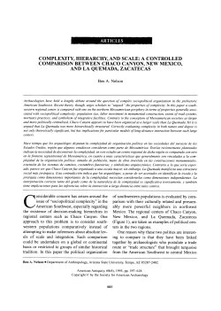 COMPLEXITY, HIERARCHY, AND SCALE: A CONTROLLED