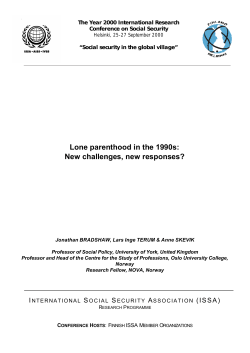 Lone parenthood in the 1990s: New challenges, new responses?