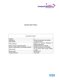 Smoke free Policy 2010 - Liverpool Womens NHS Foundation Trust