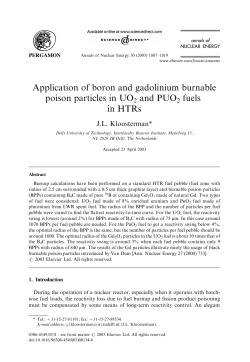 Application of boron and gadolinium burnable poison particles in