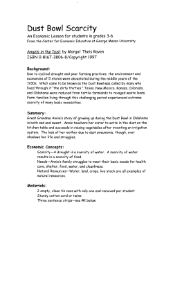 Lesson Dust Bowl Scarcity
