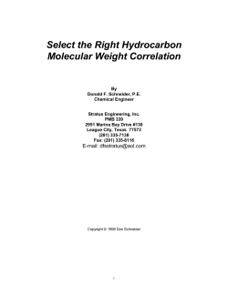 Select the Right Hydrocarbon Molecular Weight Correlation