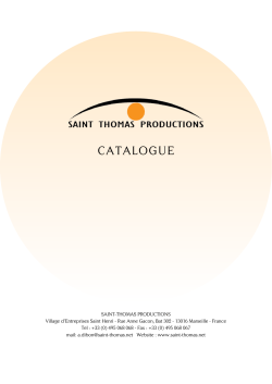 catalogue - Saint Thomas Productions