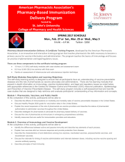 Immunization Class Flyer