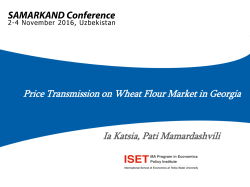 Price Transmission on Wheat Flour Market in