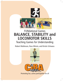 BALANCE, STABILITY and LOCOMOTOR SKILLS