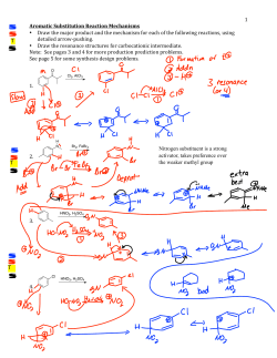 Aromatic Reactions Mechanism Products Design