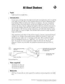 About Shadows - Facts on File