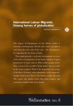 International Labour Migrants: Unsung heroes of Globalisation