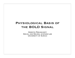 Physiological Basis of the BOLD Signal