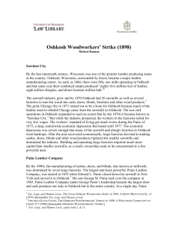 Oshkosh Woodworkers` Strike (1898)