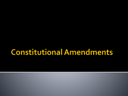 Amendments of the Constitution