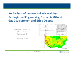An Analysis of Induced Seismic Activity: Geologic and Engineering