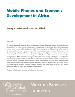 Mobile Phones and Economic Development in Africa