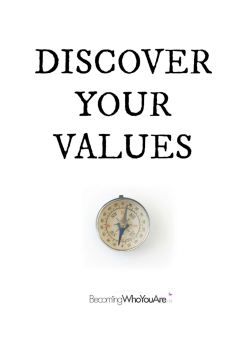 Discover Your Values - Becoming Who You Are